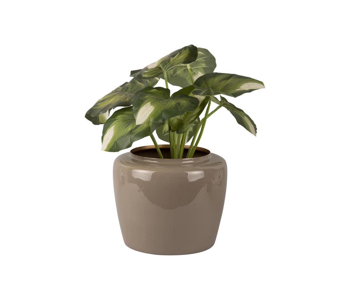 BLUMENTOPF Grand Grau 25/25/20 cm - Grau, Metall (25/20/25cm) - Present Time