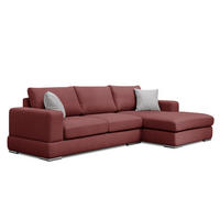 ECKSOFA OTTO 4-Sitzer, bordeaux - Bordeaux, Holzwerkstoff/Textil (279/159cm) - Courtois Laville