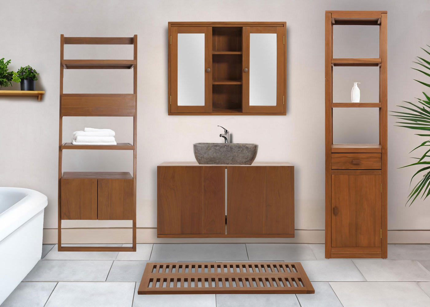 WASCHBECKENUNTERSCHRANK Braun - Braun, Holz (80/40/40cm) - MCW