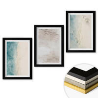 WANDBILDER 3er-Set - 20x30 cm Schwarzer Rahmen - Feine Aquarelltexturen - Schwarz, Kunststoff (20/30cm) - ArtPrintCave