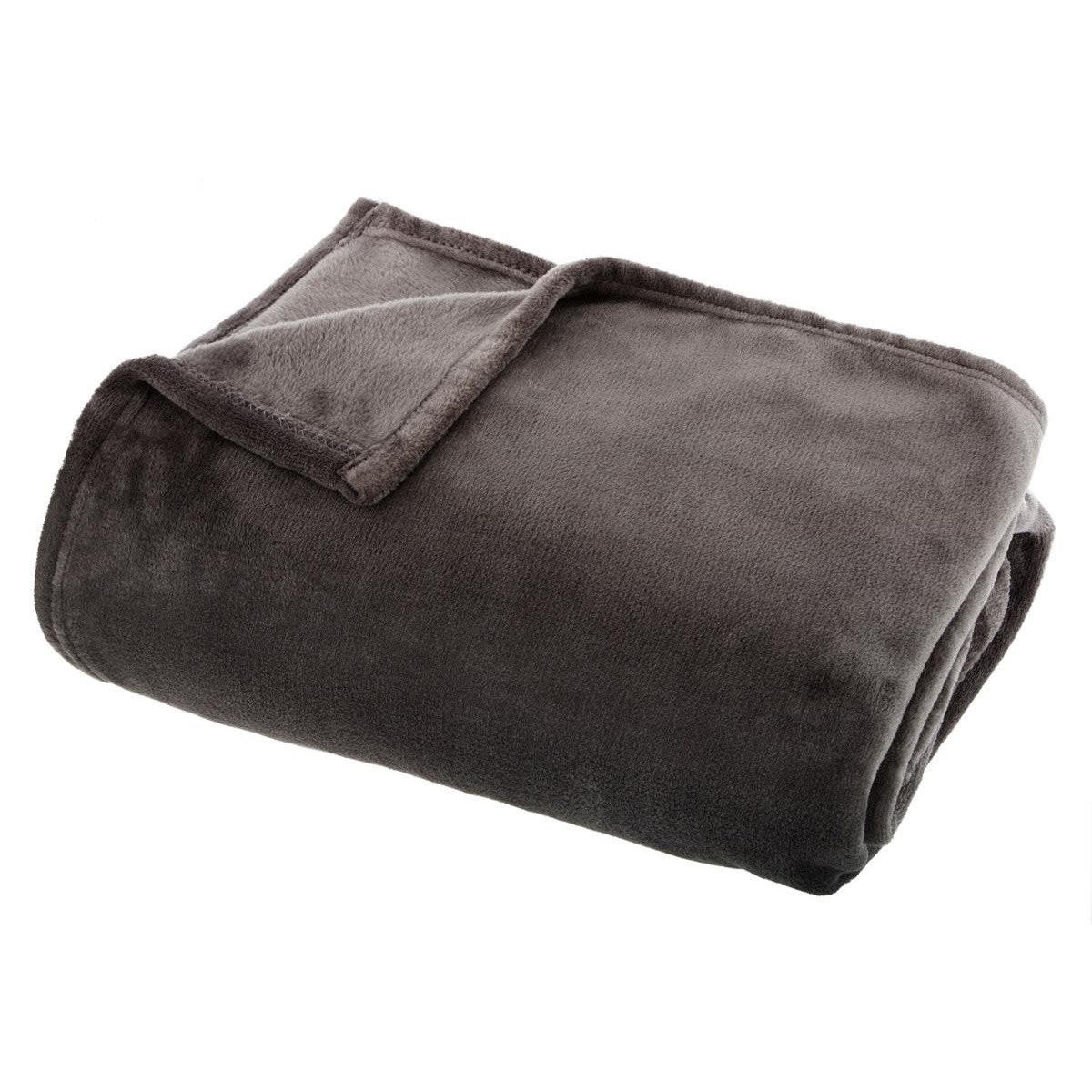 FLEECEDECKE Uni 180/230 cm - Anthrazit, Textil (180/230cm) - Atmosphera Createur d´interieur