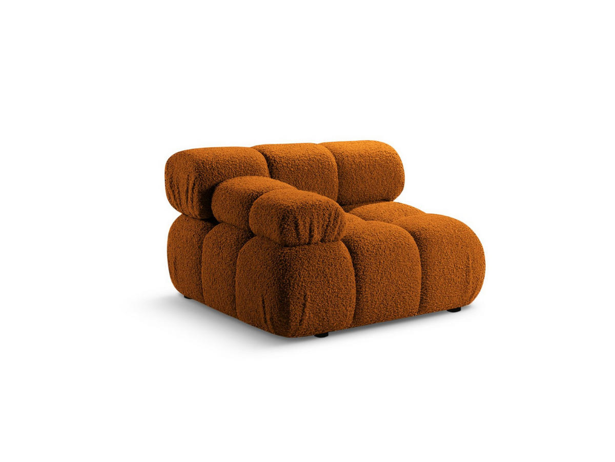 MODUL links Bellis aus Boucle ziegelrot - Orange, Textil (94/70/94cm) - Micadoni