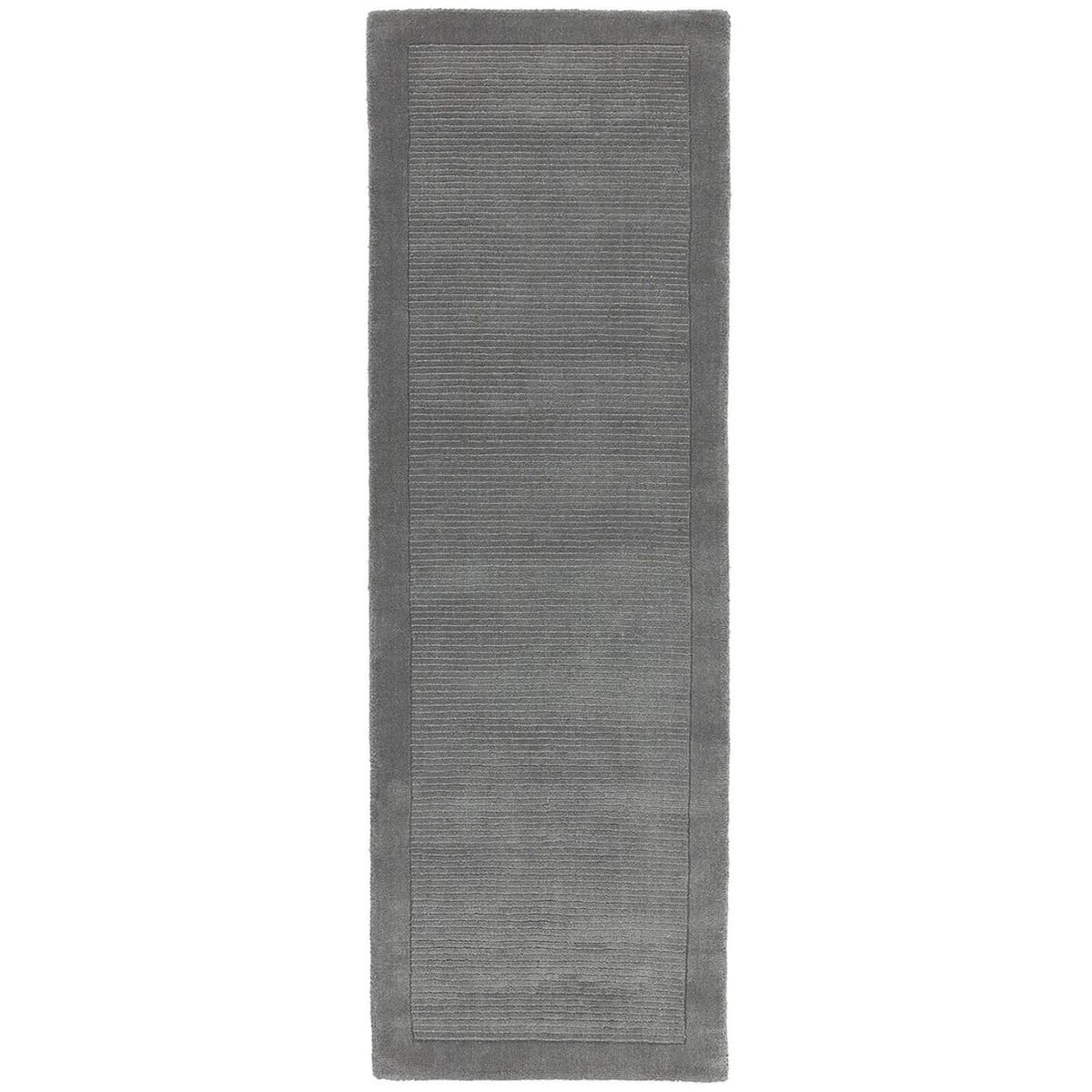 TEPPICH Einfarbiger, getufteter aus reiner Wolle CANDY Grau 60 x 120 cm - Grau, Naturmaterialien (60/120cm) - Novatrend