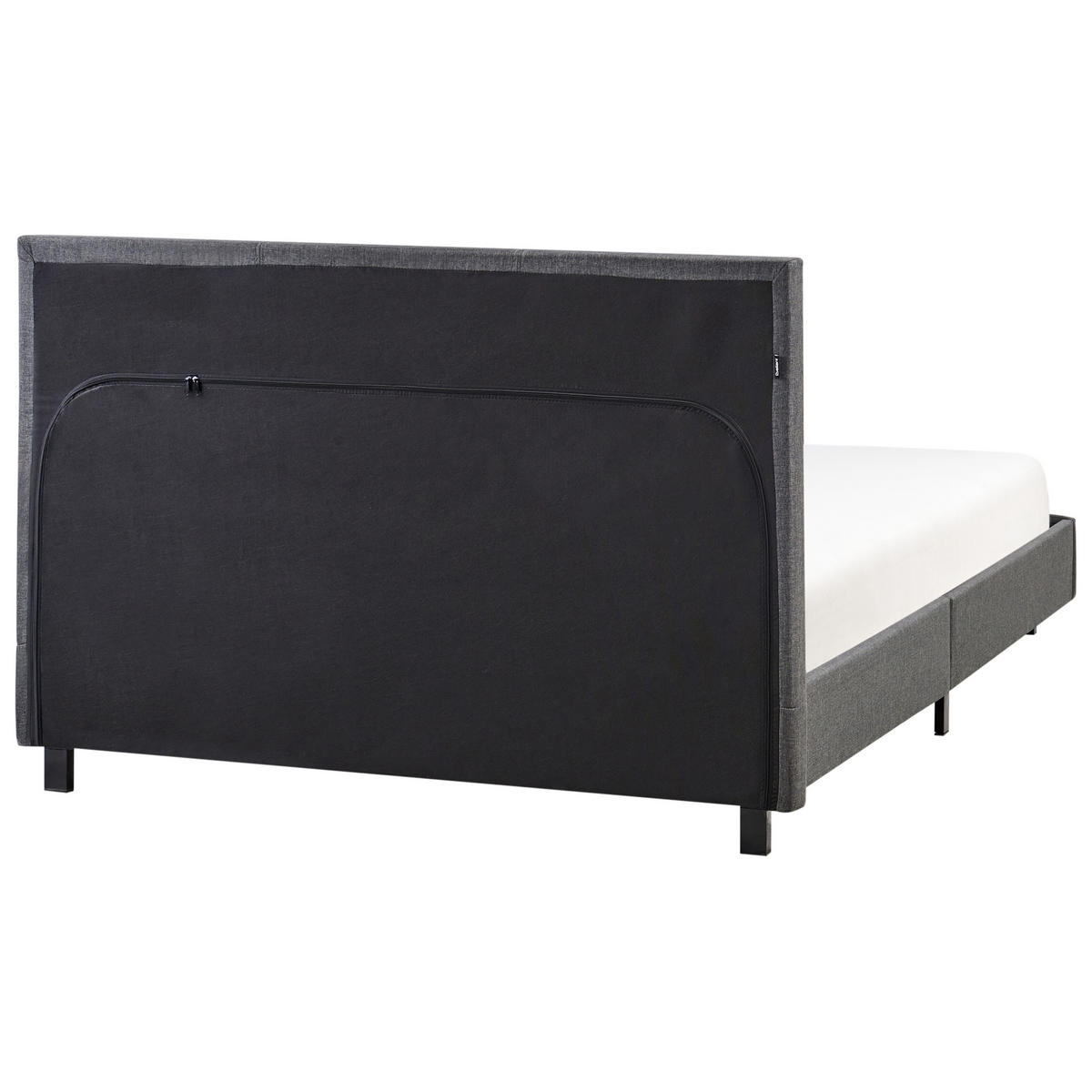 POSTEL s roštem 120/200 cm Látka Šedá Albi - šedá, textil (120/200cm) - Beliani