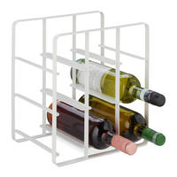 WEINREGAL - Weiß, Metall (27.5/30/20cm) - Relaxdays