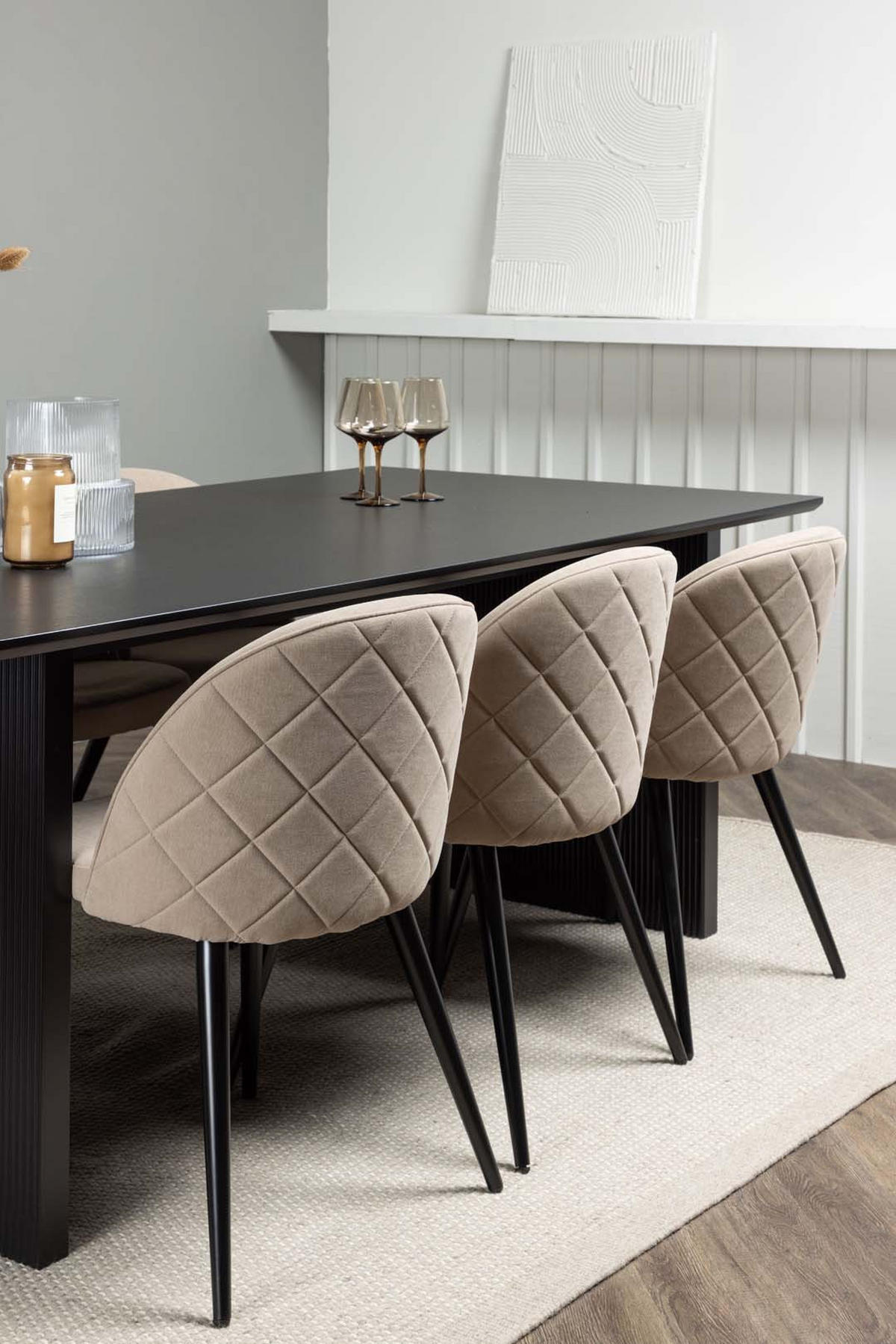TISCHGRUPPE Schwarz - Schwarz, Holzwerkstoff (100/75/200cm) - ebuy24