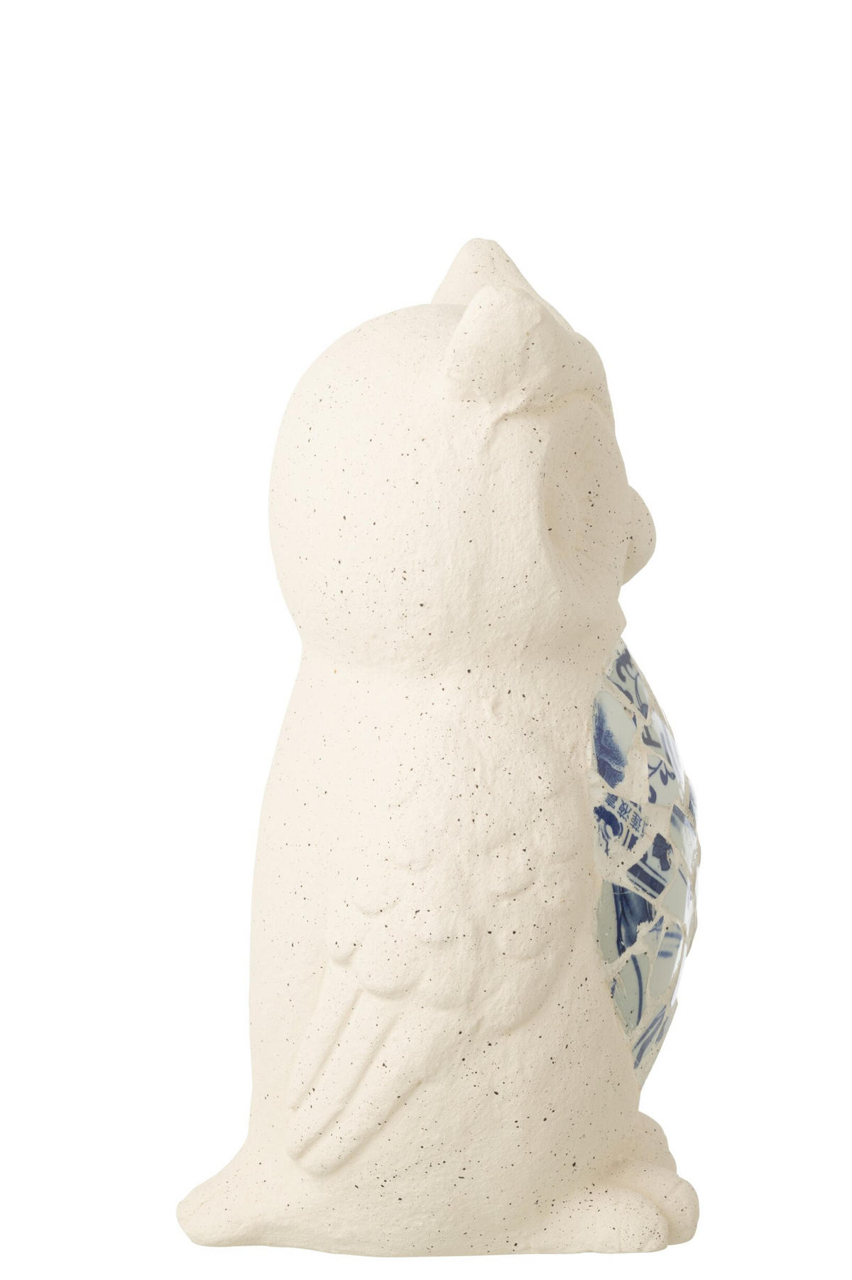 DEKOOBJEKT EULE AUßENBEREICH - Blau, Glas/Naturmaterialien (22/41/23.5cm) - J-Line