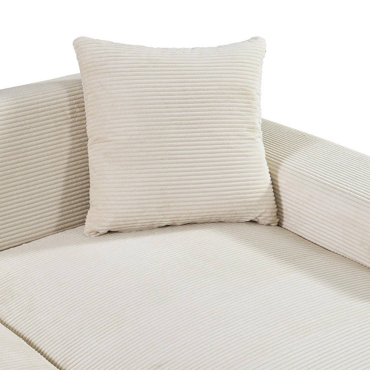 ECKSOFA AMELIO - Beige, Links - Beige, Holzwerkstoff/Textil (240/178cm) - Home Deluxe