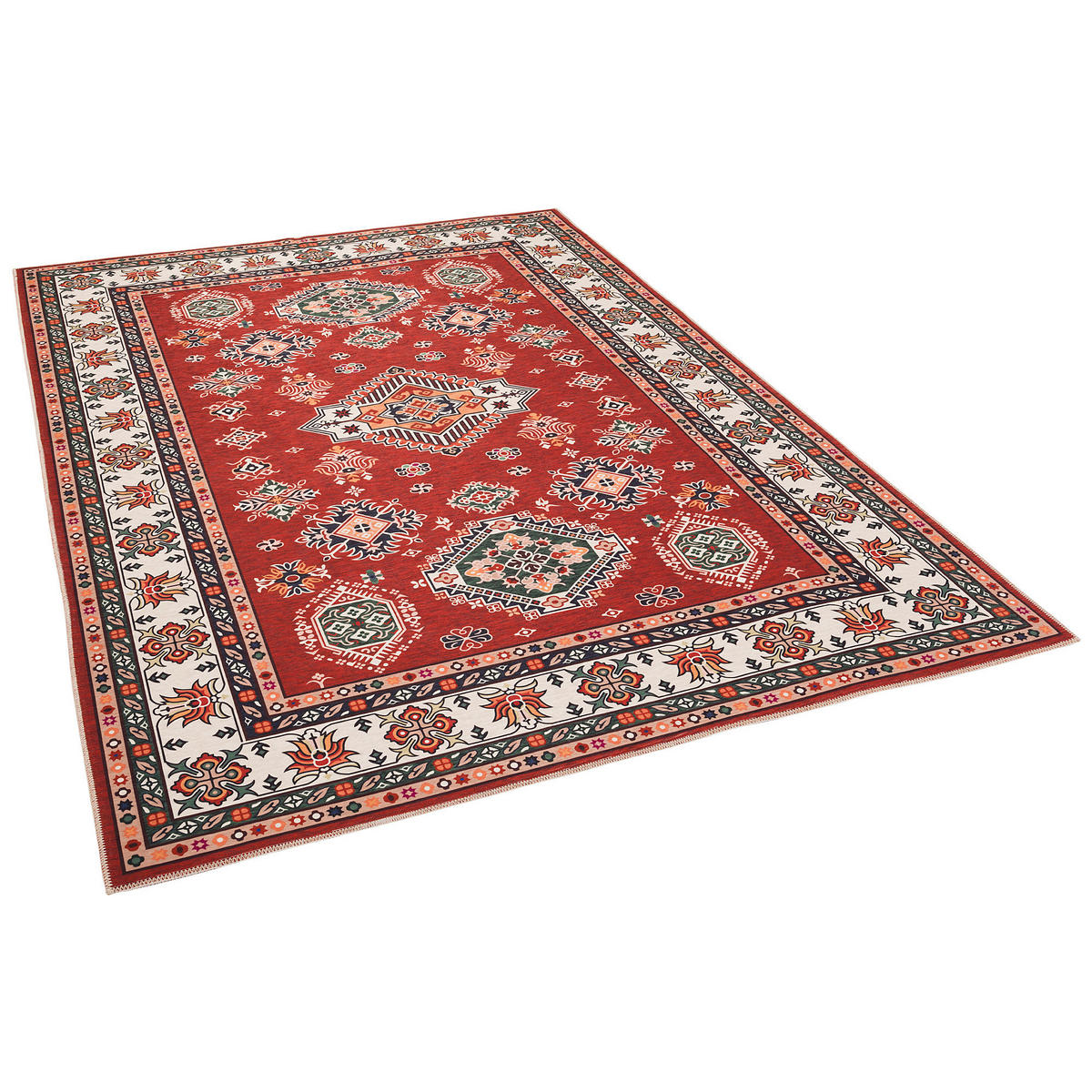 LUXUS ORIENT TEPPICH PRIMUS BORDÜRE - Rot, Textil (160/230cm) - Pergamon