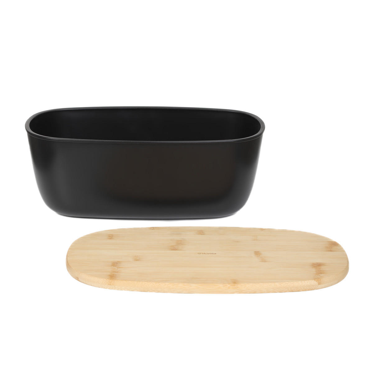 BROTKASTEN Nores schwarz 37/22/14 cm - Schwarz, Metall (22/14/37cm) - Homla