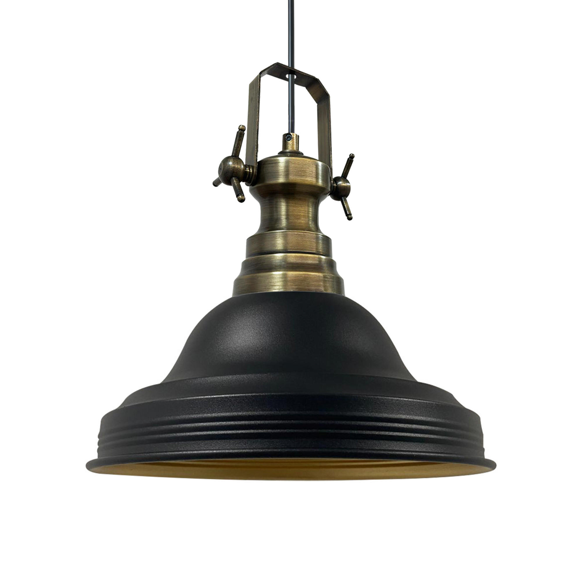 PENDELLEUCHTE Ulmete 30/27 cm - Goldfarben/Schwarz, Metall (30/27cm) - Bamyum