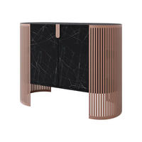 KOMMODE Fikoli Ember - Messingfarben/Schwarz, Holzwerkstoff/Metall (120/90/40cm) - MIRJAN24