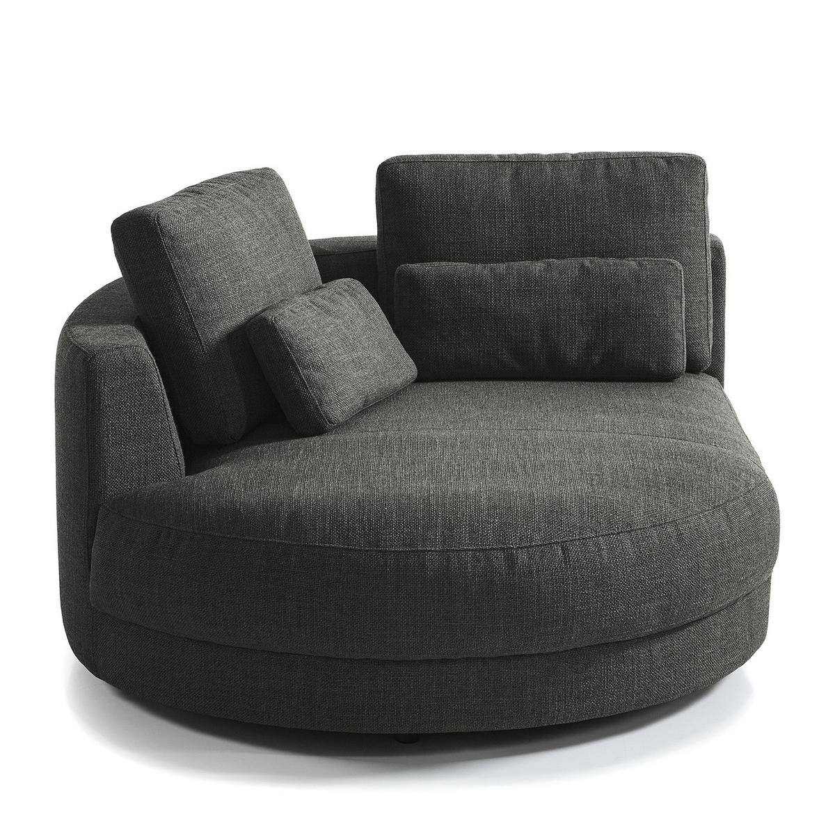 MODULLONGCHAIR - Grau, Textil (129/74/167cm) - home24