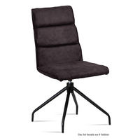 ESSZIMMERSTUHL drehbar (8er-Set) Domini 47x92x60 Schwarz/Espresso - Dunkelbraun/Schwarz, Kunststoff (60/92/47cm) - 58aufmkessel