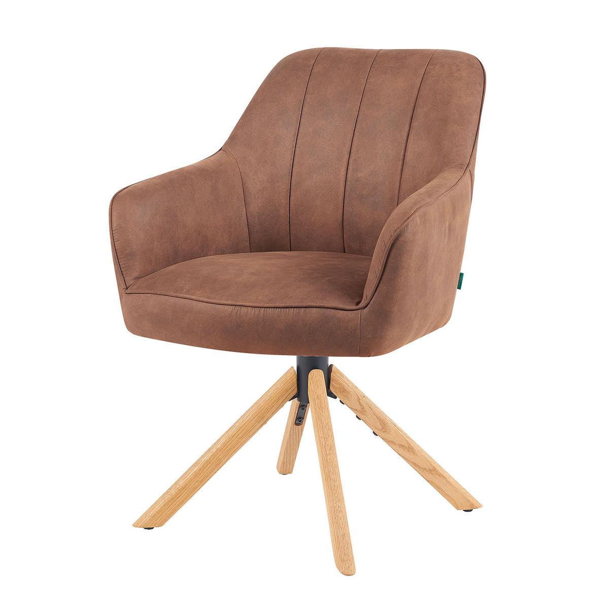 ARMLEHNSTUHL Mika-Levi - Honigeiche/Braun, Eichenholz/Holz (60/87/65cm) - DUBI Möbel
