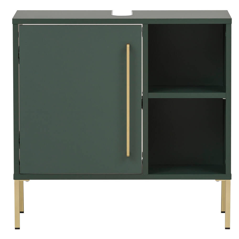 WASCHBECKENUNTERSCHRANK Kella-80 - Grün, Holzwerkstoff (66/64/34cm) - Lomado