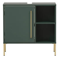 WASCHBECKENUNTERSCHRANK Kella-80 - Grün, Holzwerkstoff (66/64/34cm) - Lomado