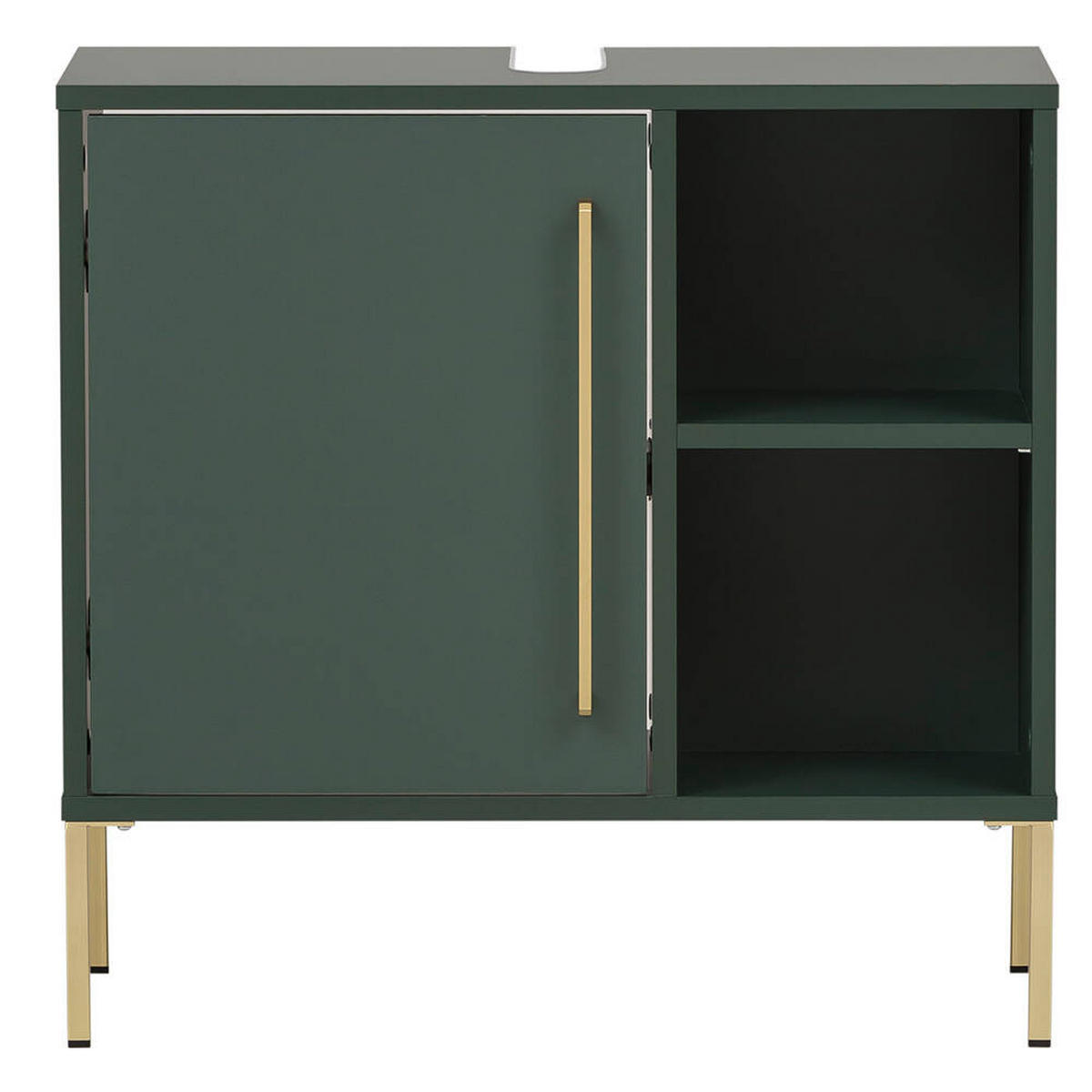 WASCHBECKENUNTERSCHRANK Kella-80 - Grün, Holzwerkstoff (66/64/34cm) - Lomado