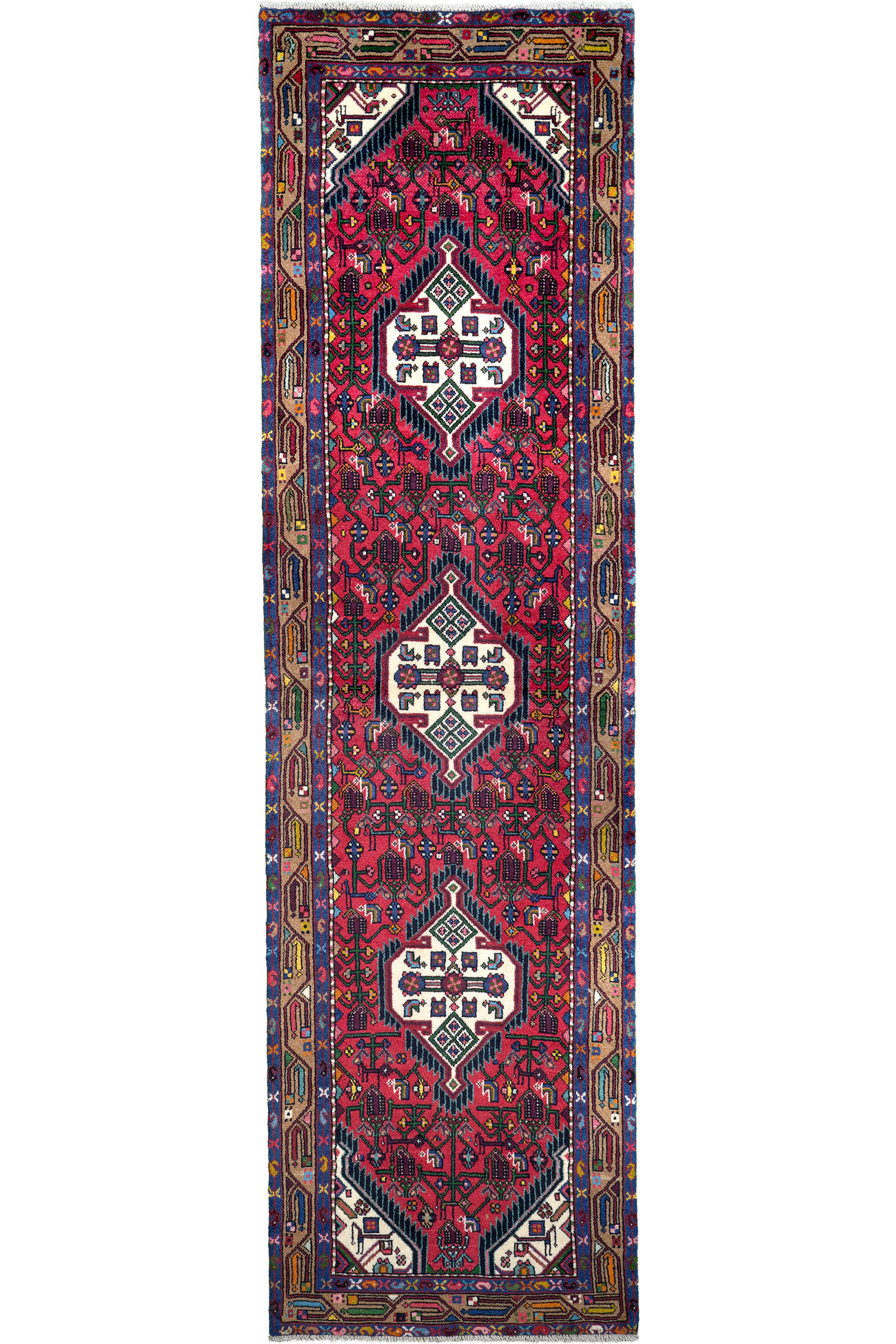 TEPPICH Assadabad Rot 301/84 cm Schurwolle - Rot, Textil (84/301cm) - Looma