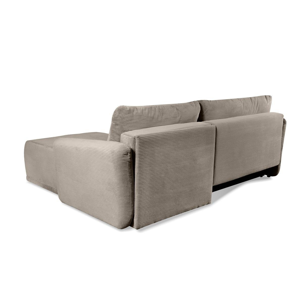 ECKSOFA Omron Hellbeige, universal Schlafsofa - Beige, Holzwerkstoff/Textil (248/180cm) - Bettso
