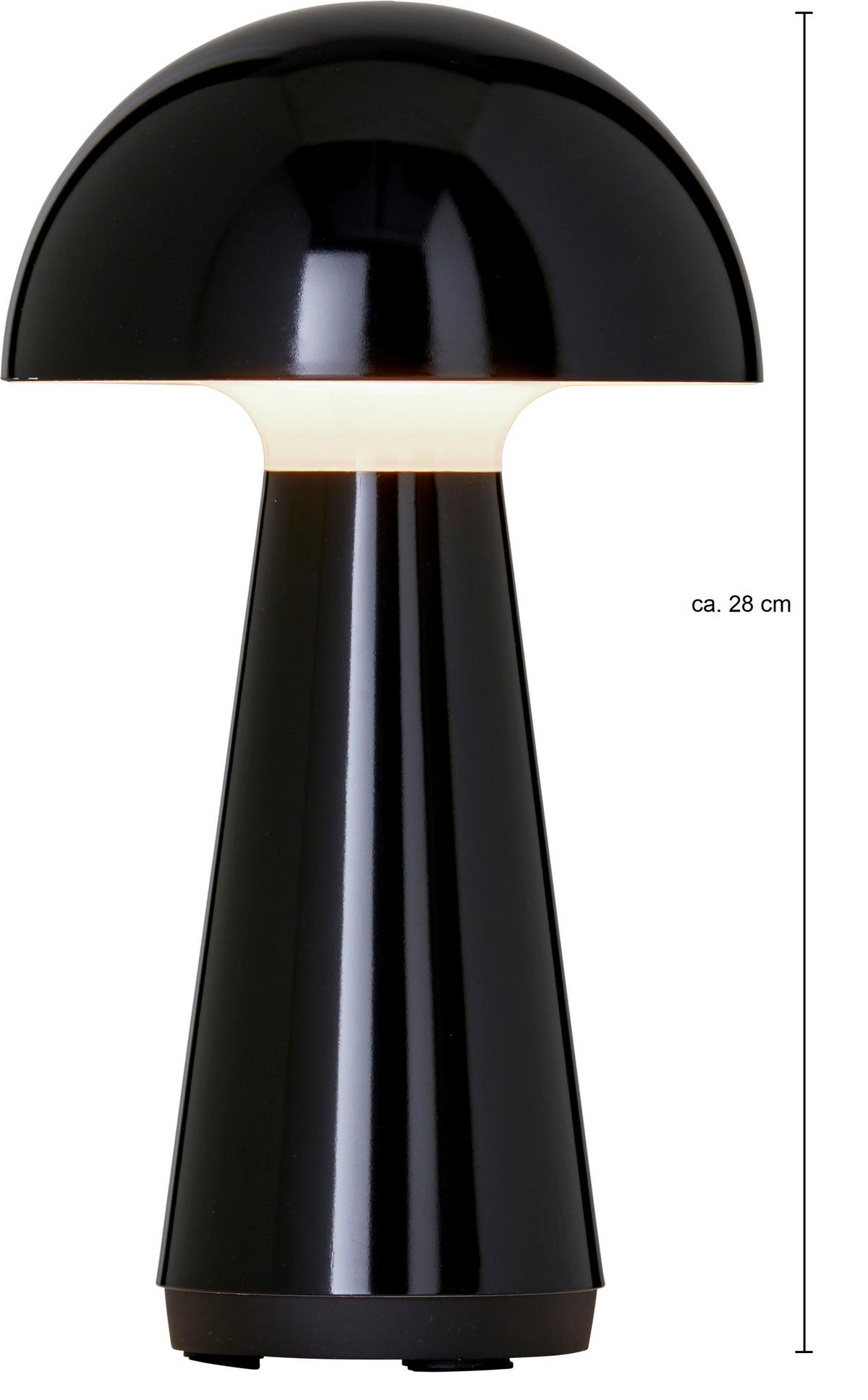 LED-AKKU-TISCHLEUCHTE - dimmbar mit Touch-Sensor für Innen und Außen in Schwarz - Schwarz, Kunststoff (16/16/28.5cm) - Northpoint