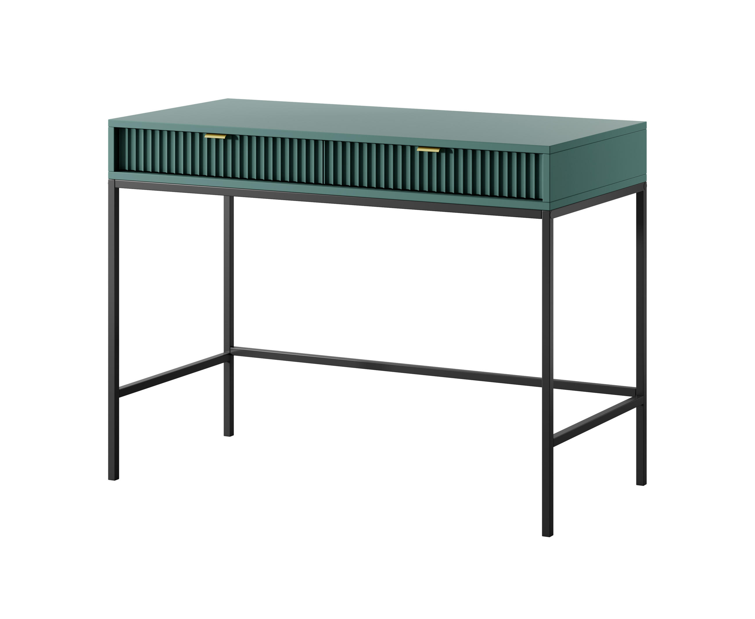 DomoHome Schminktisch Jadegrün, Schwarz 104x77x50 cm