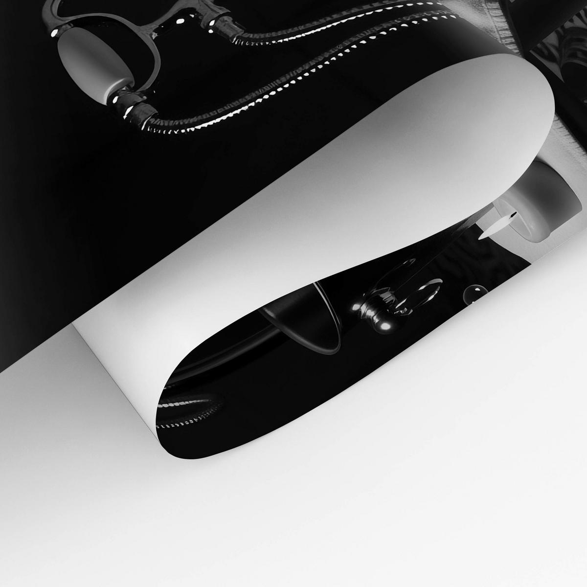 POSTER für Badezimmer WC KATZE in Badewanne Zeitung Abstraktion 20x30cm - Schwarz/Weiß, Papier (20/30/1cm) - Muralo