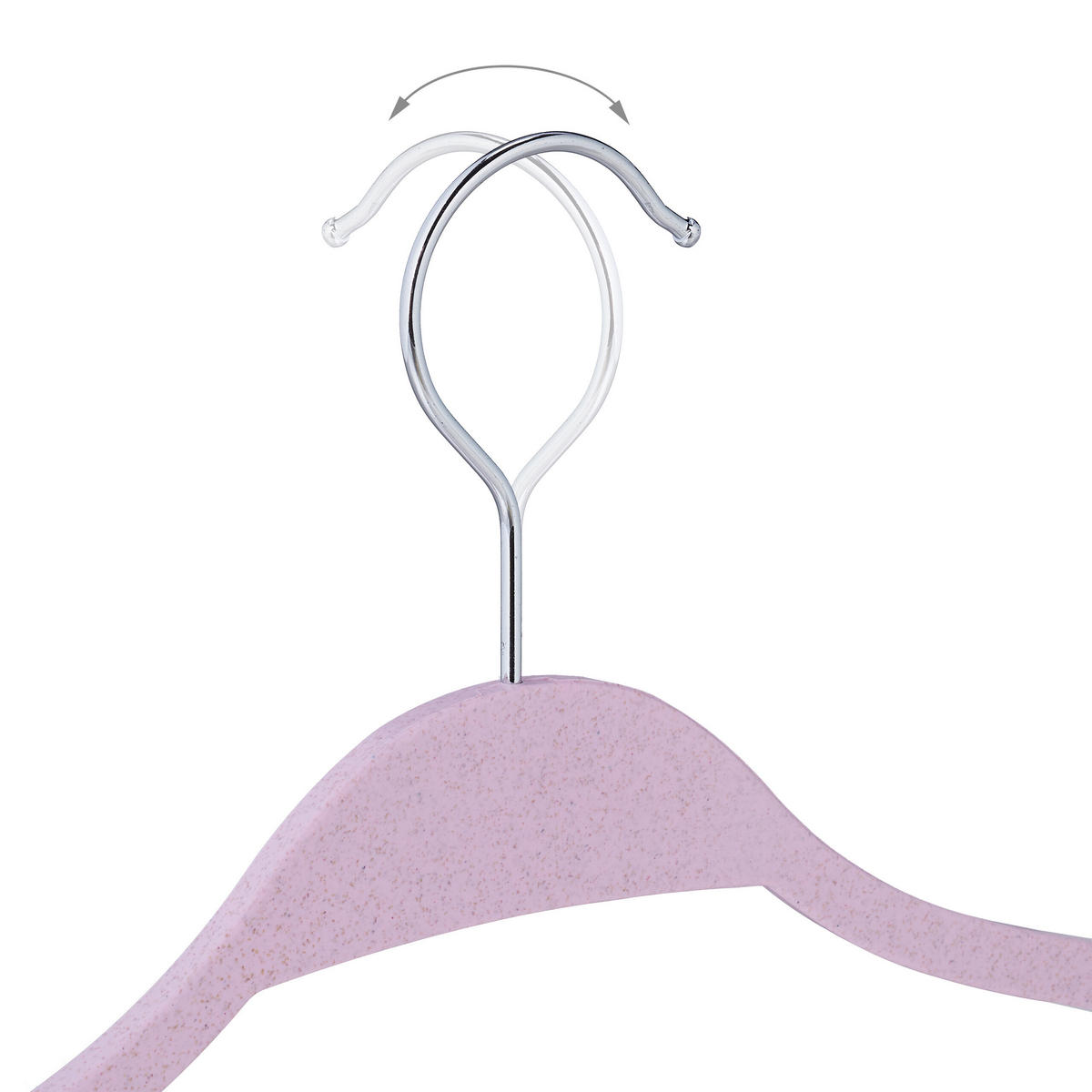 10XVEŠIAKY - ružová, kov/textil (41.5/21/0.6cm) - Relaxdays