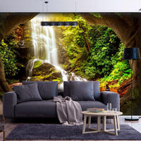 VLIESTAPETE Braun 200/140 cm - Braun/Grün, Textil (200/1cm) - KUNSTLOFT