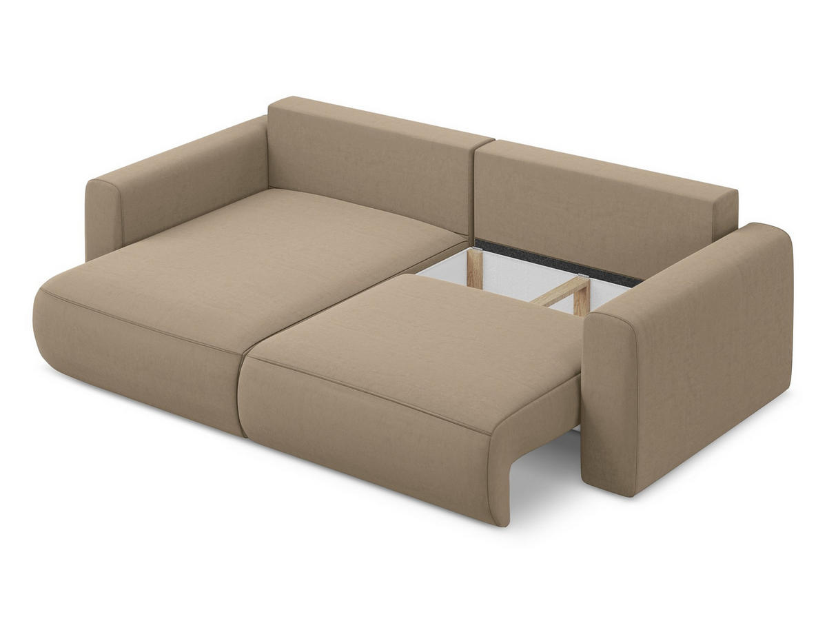 WOHNLANDSCHAFT Strukturstoff Stoff Grau - Schwarz/Grau, Kunststoff/Textil (398/82/185cm) - Makamii