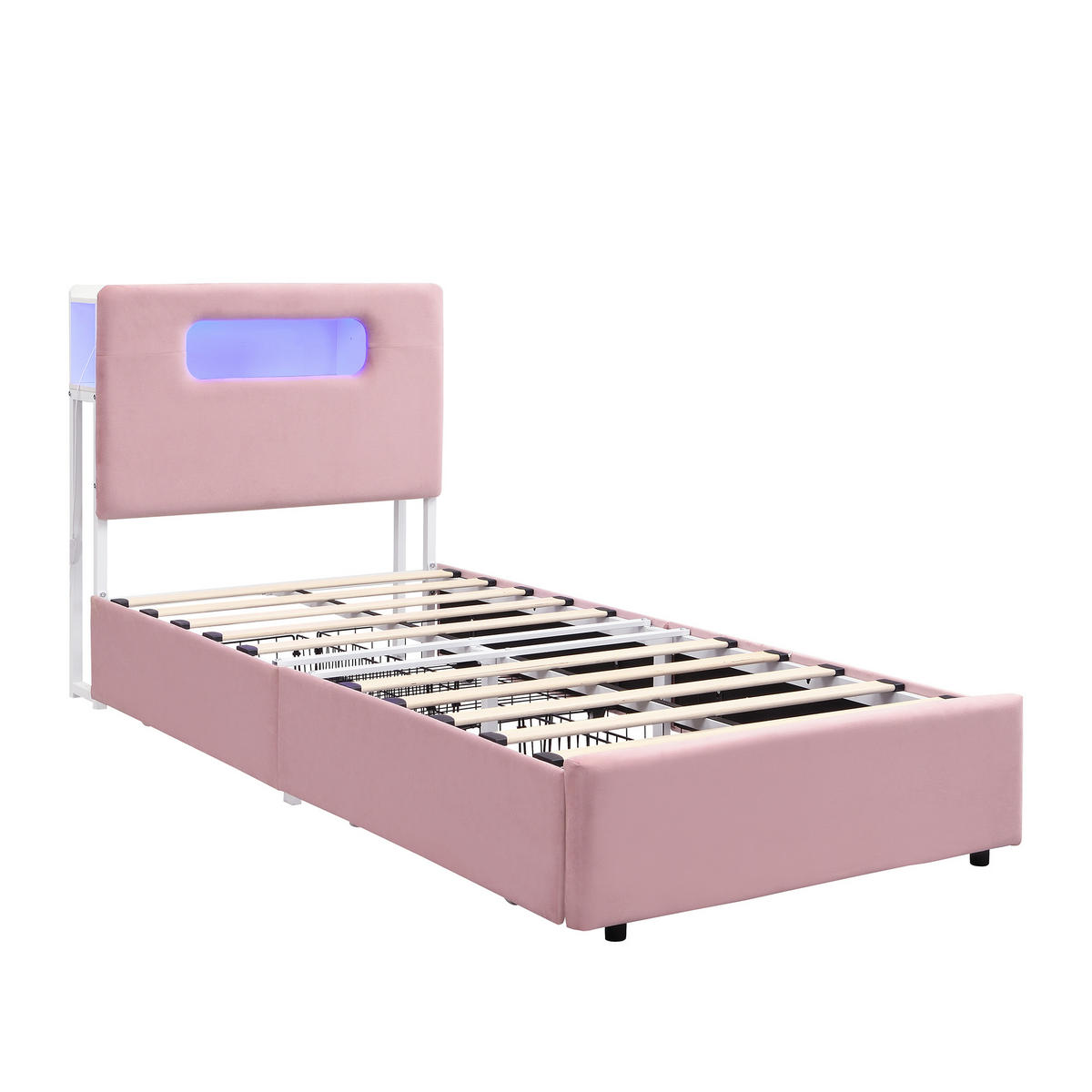KINDERBETT 90/200 cm Rosa - Pink, Textil