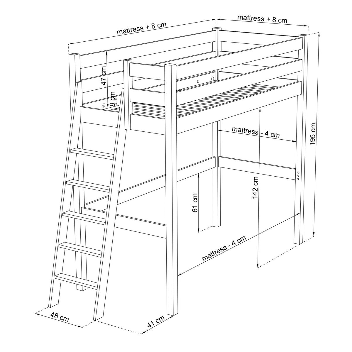 HOCHBETT N02 Klare Kiefer 80/200 - Braun, Naturmaterialien/Holz (80/200cm) - N-Wood