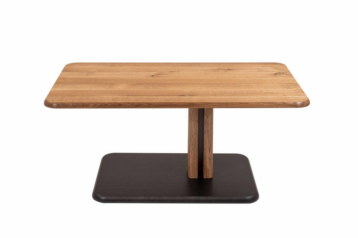 COUCHTISCH höhenverstellbar Colly 100x49x60 Massivholz Grau/Wildeiche - Wildeiche/Anthrazit, Holz (100/60/60cm) - 58aufmkessel