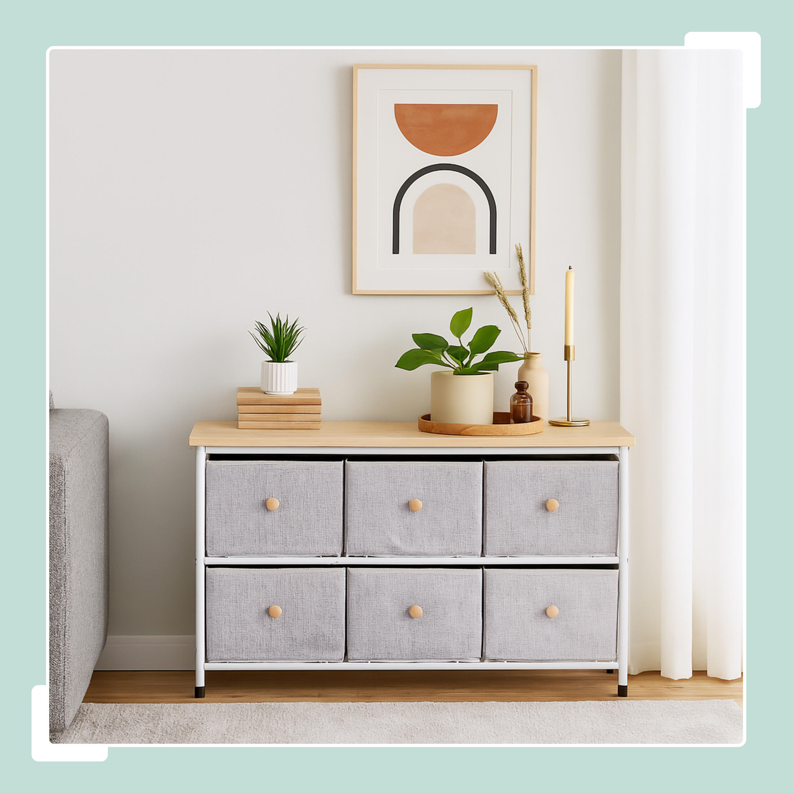 SIDEBOARD - Multicolor/Braun, Holz/Holzwerkstoff (87/51/32cm) - Relaxdays