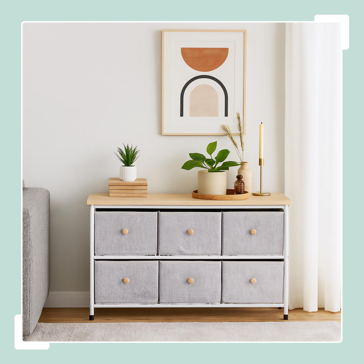 SIDEBOARD - Multicolor/Braun, Holz/Holzwerkstoff (87/51/32cm) - Relaxdays
