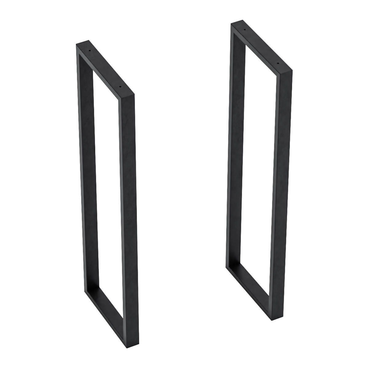 TISCHGESTELL-SET 2 TLG. Kauniainen - Schwarz, Metall (27/87/4cm) - [en.casa]