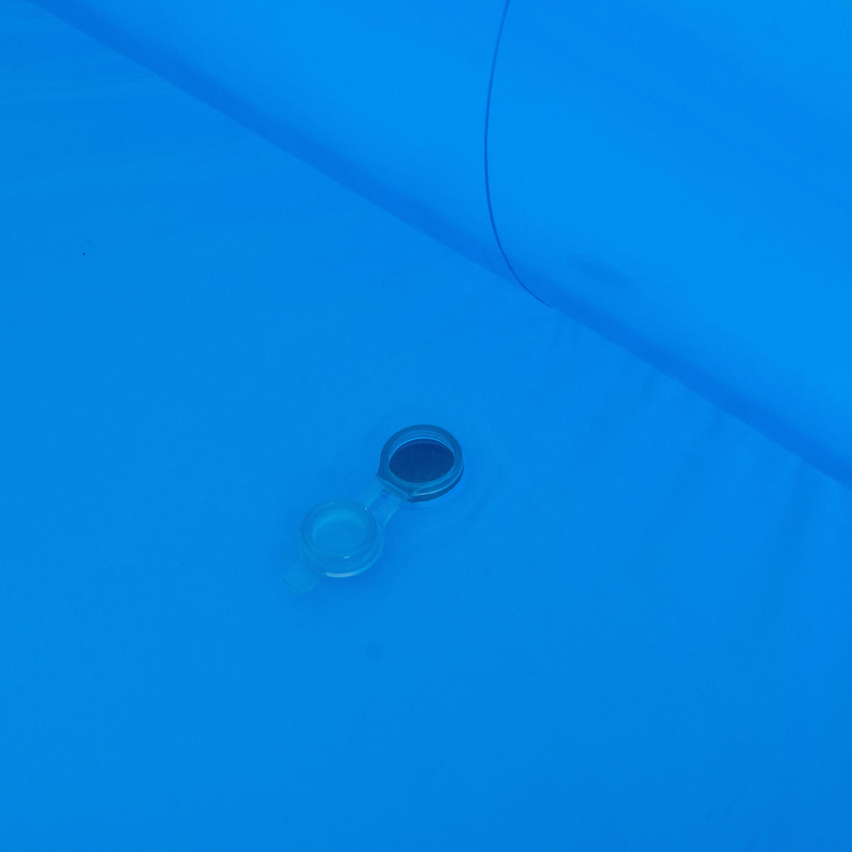 SUNCLUB Planschbecken rechteckig 200 x 150 x 50 cm blau mit 2 Luftringen und Ablaufventil - Blau, Kunststoff (150/200cm) - Avenli