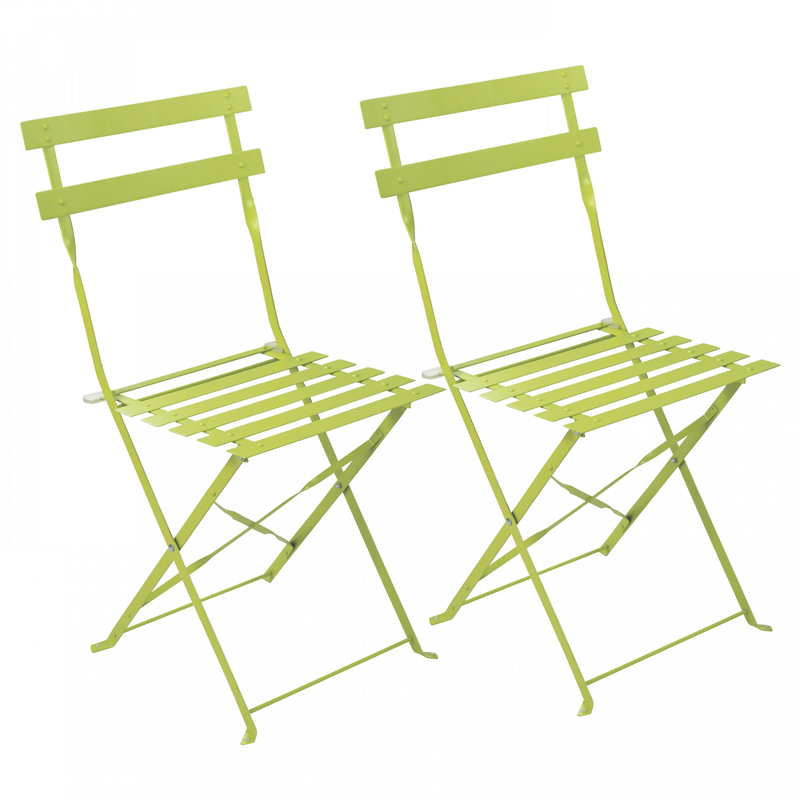 GARTENSTUHL, klappbar 2-tlg., Grün - Grün, Metall (46/82/42cm) - Oviala