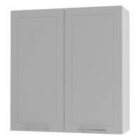 KÜCHENHÄNGESCHRANK Kvantum W4/90 Dust Grey Matt / Weiß Matt 90 / 32,5 / 96cm - Weiß/Grau, Holz/Holzwerkstoff (90/96/32.5cm) - Feldmann-Wohnen