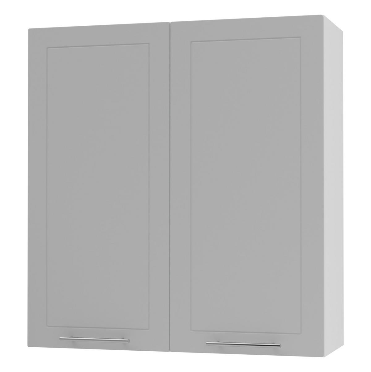 KÜCHENHÄNGESCHRANK Kvantum W4/90 Dust Grey Matt / Weiß Matt 90 / 32,5 / 96cm - Weiß/Grau, Holz/Holzwerkstoff (90/96/32.5cm) - Feldmann-Wohnen