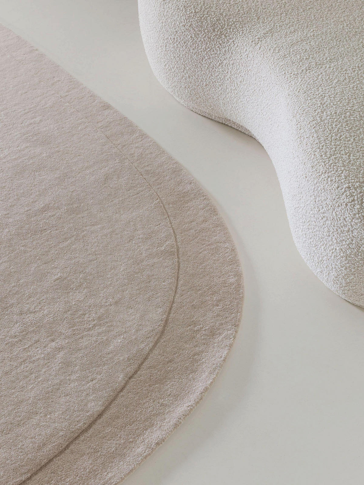 WOLLTEPPICH Shape Cream 160x230 cm - Creme, Textil (160/230cm) - benuta Pure