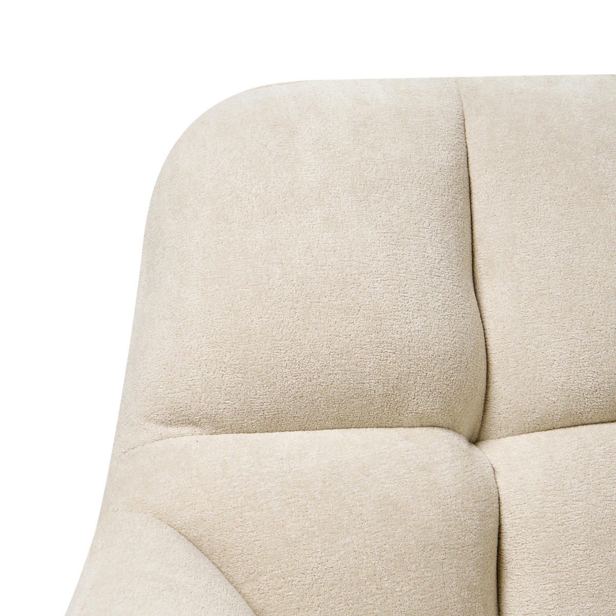 SCHREIBTISCHSTUHL Samtstoff Hellbeige Palmdale - Beige, Textil (58/87/61cm) - Beliani