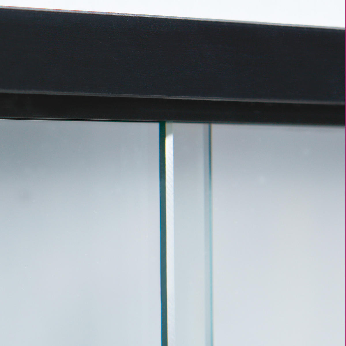 VITRINENSCHRANK Schwarz - Schwarz, Holzwerkstoff (80/60/10cm) - ebuy24