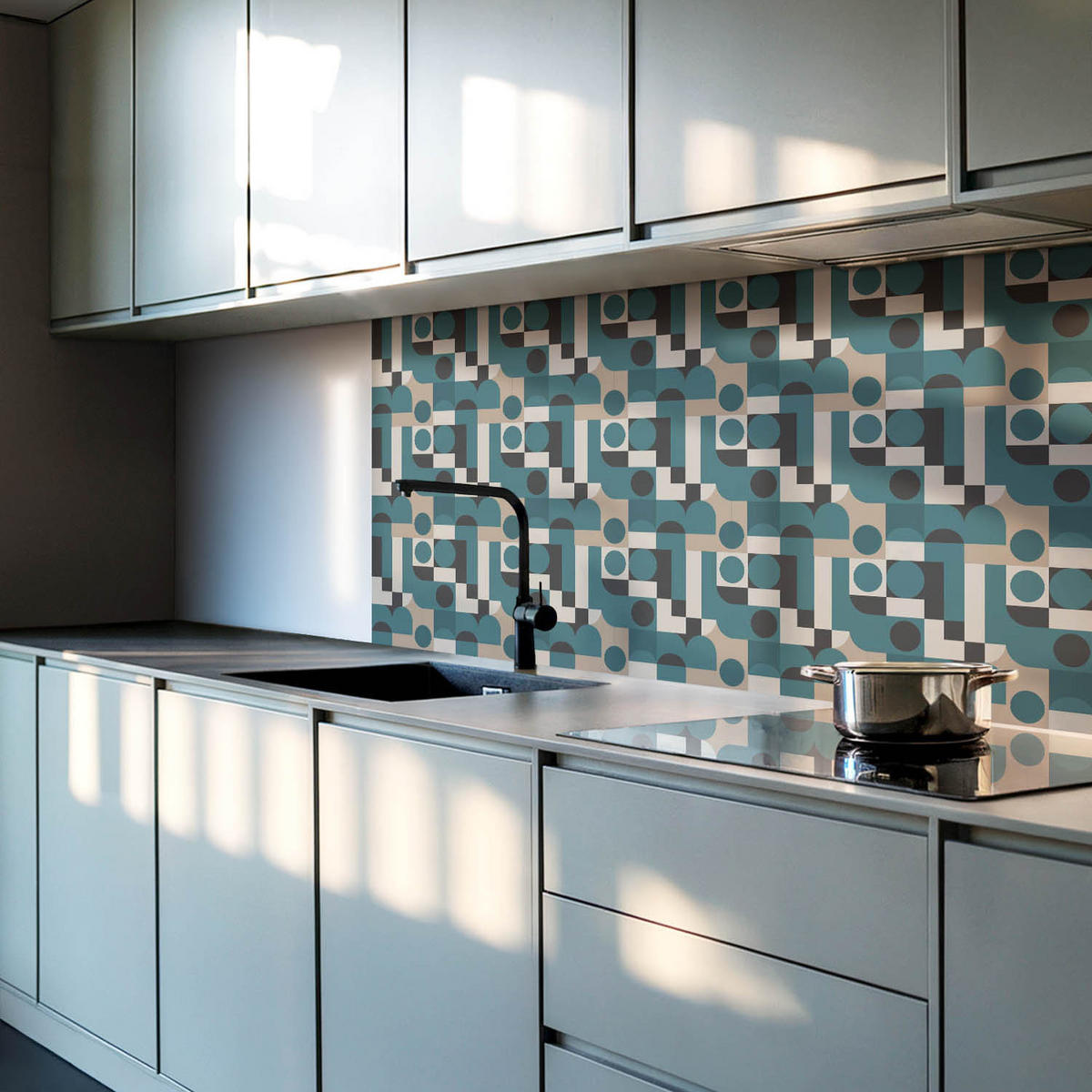 WANDPANEEL 20 Stück 20x20 cm selbstklebend Modula - Pastellgrün, Kunststoff (20/1.6/20cm) - Wallfluent