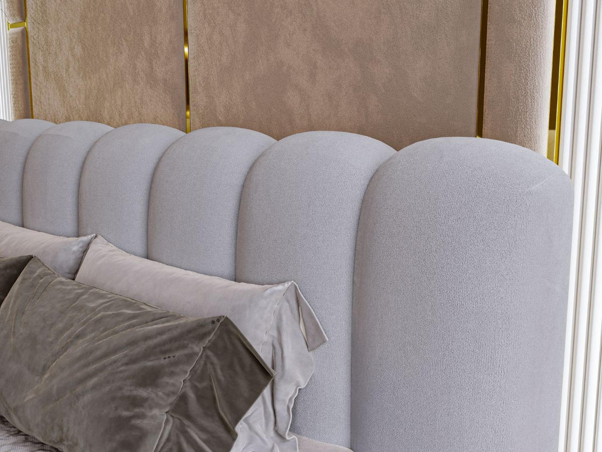 POLSTERBETT Averia 180x200 Hellgrau - Hellgrau, Textil (180/200cm) - Graingold