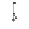 GALERIELEUCHTE Velo 3-flammig Rauch Ø 20cm - Anthrazit/Schwarz, Glas (20/20/20cm) - s.luce