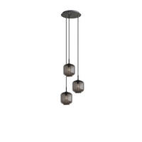GALERIELEUCHTE Velo 3-flammig Rauch Ø 20cm - Anthrazit/Schwarz, Glas (20/20/20cm) - s.luce