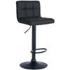 BARHOCKER Lederlook Schwarz - Schwarz, Textil/Metall (40/85/40cm) - CLP