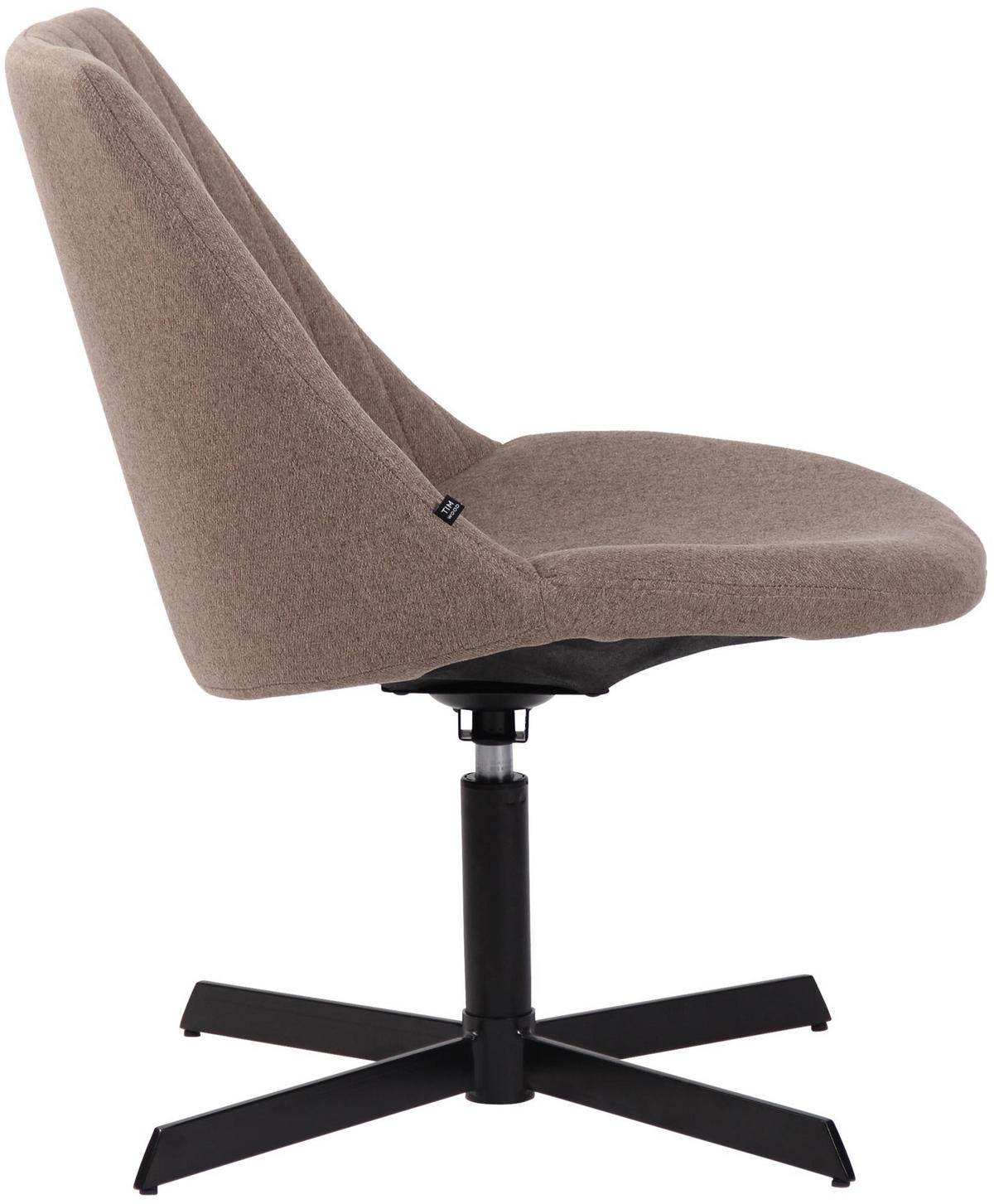DREHSTUHL Stoff taupe - Taupe/Schwarz, Textil/Metall (63/79/71cm) - CLP