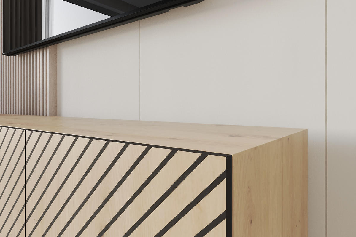 LOWBOARD SENI-W 3x100x40x41 cm - Artisan - Eiche Artisan, Holzwerkstoff (300/40/41cm) - ALTDECOR